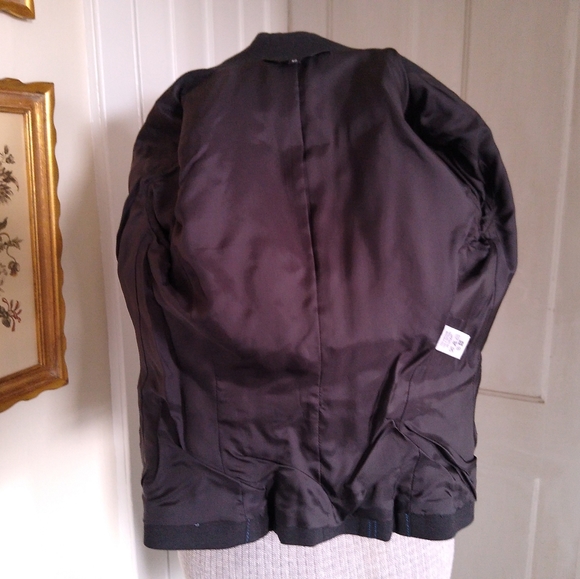 PAUL SMITH Black Blazer with Rainbow Stitching - Picture 5 of 10